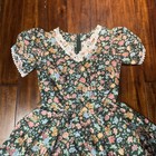Vintage 70s Malco Modes Partners Please Floral Square Dance Dress Size 10 Usa