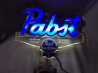 Vintage Pabst Blue Ribbon Pbr Cold Beer Lighted 3d Edge Light Sign 22x16  Bar