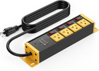Heavy Duty Surge Protector Power Strip 20 Amp Individual Switches  6ft 12 Gauge