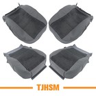 4pcs Gray Black Cloth Seat Covers Front 1500 2013-2018