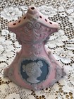 Antique Bisque Schafer   Vater Art Nouveau Hatpin Holder   Early 1900 s   7 Hole