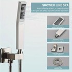Brushed Nickel 2 Function Shower Faucet System Set 8  Rainfall Head Combo Kits