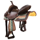 Youth Western Shockwave Print Barrel Saddle Full Qh Bars 12  New