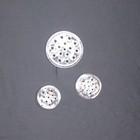 Lot 3     Asstd  16   11-hole Flower Frogs Clear Glass Vintage Stem Holders - B