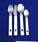 Vtg  Avalon 43 Pcs  10  4 Piece Place Settings    3 Extra Stainless Flatware Mcm