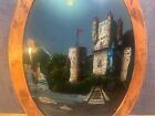 Antique Reverse Glass Painted Domed Curved Glass Very Old Danube River Unique