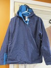 Adidas Women s Windbreaker Pullover Snap Warm Up Jacket Hoodie Kangaroo Pocket M