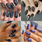 Celestial Nail Art Stickers     Sun Moon Star Nail Decals For Diy   Salon Manicure
