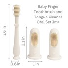 Oral Care Set For Baby  ivory  Includes Dual-sided Baby Finger Toothbrush X 2   