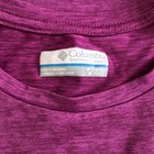 Columbia Girl   s Crew Neck Synthetic Short Sleeve Graphic T-shirt Purple green M