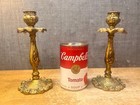 Antique Brass Candle Stick Holders Ornate Gold Vintage