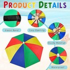 Outdoor Foldable Sun Umbrella Hat Golf Fishing Camping Headwear Cap Head Hat