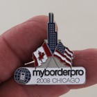 New Ebay Live Pin Lapel Hat Tack - Chicago 2008 -  Myborderpro - Flags