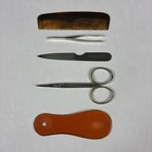 Vtg German Mens Special Triple Cut Travel Manicure Grooming Set W  Brush   Tools