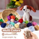 40pcs Felting Wool Roving - Core Wool Roving Bulk Spinning Diy Craft Mix Color