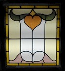 Heart Abstract Midsize Old English Leaded Stained Glass Window 21 3 4 x 24 