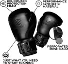 Sanabul Essential Gel Boxing Gloves   Kickboxing Boxing Muay Thai Men   Women Bl