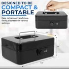 Security Money Box Fire Proof Lock Safe Storage Cash Gun Jewelry Portable Safety