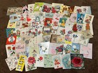 Vtg 40 s-50 s Lot 75 Mixed Greeting Cards  paper Ephemera Scrapbook 