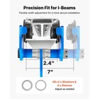 Uimoso Manual Push Beam Trolley  2-ton Capacity  Adjustable 2 4 -7  Width