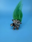 Trolls Rawcliffe Pewter Troll  Girl Green Hair With Book   Apple Vintage Rare