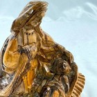 Hand Carved Olive Wood Virgin Mary Baby Jesus Nativity Scene Sculpture Artisanal
