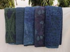 Indian Whole Sale Lot Indigo Dyed Cotton Kantha Quilts Reversible Blanket Throw