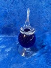 Blown Cobalt Blue Pairpoint Studios Controlled Bubble W swan Rare Version
