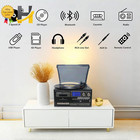Vinyl Record Player 3 Speed Bluetooth Vintage Turntable Cd Cassette Player