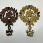 Antique Brass Cast Iron Eagle Trivet Set Of 2 