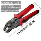 Ratchet Crimping Pliers Insulated Terminal Wire Cable Connector Crimper Tool Us