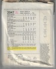 Mccall s 2047 Vintage Sewing Pattern Misses  Dress In Three Versions  Size10