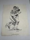 1981 Shell Oil Sketch Print Gary Fencik Nfl Chicago Bears 13 75  X 10 75  Used