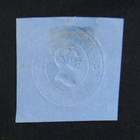 Us Stamped Envelope U175 5c 1874-86 Cut Square Blue On Blue