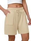 Womens High Waisted Sweat Shorts 7 Inch Bermuda Drawstring Athletic Casual Short