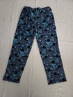 Disney Stitch Men   s Blue Fleece Drawstring Pajama Pants Graphic Print L g