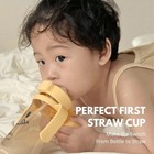 Grosmimi X Knotted Flip Top Spill Proof Sippy Cup  Ppsu  10oz  Peach   Butter 