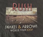 Vintage Rush 2007 Snakes And Arrows Tour Concert T-shirt  xl 