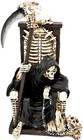 11 1 4  New  Grim Reaper On Chair Fantasy Gothic Skulls Skeleton Scythe Death
