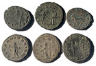 Authentic Ancient - Lot Of 6 Ancient Roman Silvered Double Denarius Coins 143
