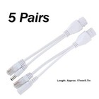 5pcs Poe Injector  Dc12v Poe Standard Network  Adapter Cable Poe Splitter Kit 