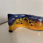 Menorah Colorful Wave Shape  City Landscape Ceramic  9 1 2 