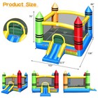 Inflatable Bounce House Kids Jumping Castle W  Slide ocean Balls Blower Excluded