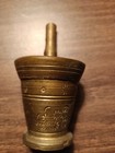 Vintage Solid Brass Mortar   Pestle Heavy Apothecary 2 1 2 
