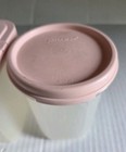 Vtg Tupperware Lot 3 Containers W Lids Pink Modular Shaker Small Cereal Keeper