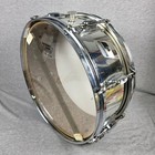 Vintage Ludwig 14  Snare Drum 5  Chrome Shell Usa Black white 80s Keystone Badge