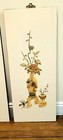 Vintage Oriental Asian Wooden Panels White Lacquer Jade   Pearl Elegant Florals