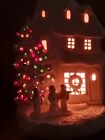 Ceramic Bisque Ready To Paint christmas House electric Kit plastic Lights Incl 