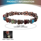 Women s Magnetic Therapy Energy Pure Copper Turquoise Gaussian Magnet Bracelet