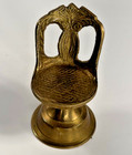 Vintage Brass Miniature Dollhouse Chair Furniture Collectible